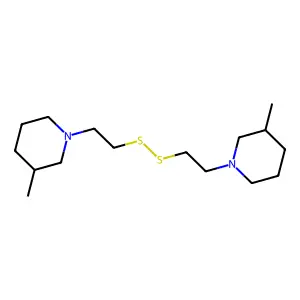 3-Methyl-1-(2-((2-(3-methyl-1-piperidinyl)ethyl)dithio)ethyl)piperidine structure
