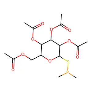 (3,4,5-Triacetyloxy-6-dimethylphosphanylsulfanyloxan-2-yl)methyl acetate structure