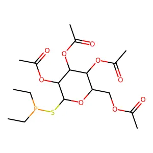 (3,4,5-Triacetyloxy-6-diethylphosphanylsulfanyloxan-2-yl)methyl acetate structure