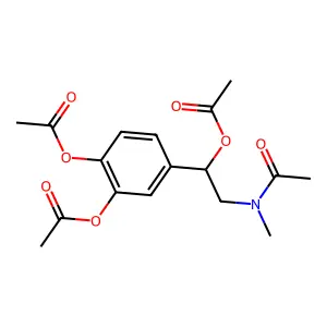 N-[2-(Acetyloxy)-2-[3,4-bis(acetyloxy)phenyl]ethyl]-N-methylacetamide structure