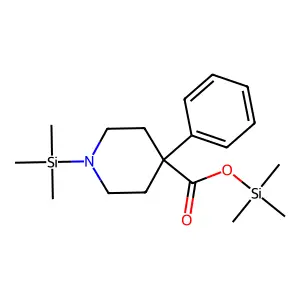 Trimethylsilyl 4-phenyl-1-(trimethylsilyl)-4-piperidinecarboxylate structure