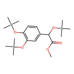 Benzeneacetic acid, alpha,3,4-tris[(trimethylsilyl)oxy]-, methyl ester structure