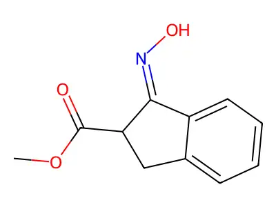 Methyl 3-hydroxyimino-1,2-dihydroindene-2-carboxylate structure