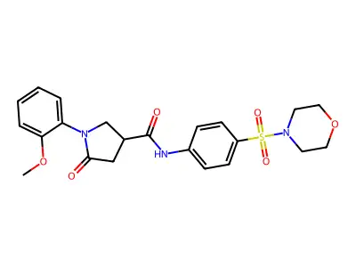1-(2-methoxyphenyl)-N-(4-morpholin-4-ylsulfonylphenyl)-5-oxopyrrolidine-3-carboxamide structure