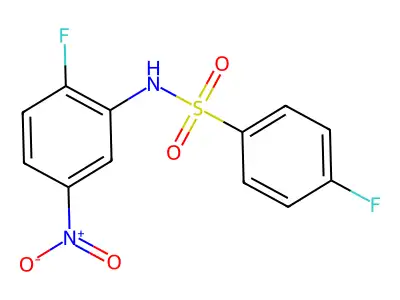 4-fluoro-N-(2-fluoro-5-nitrophenyl)benzenesulfonamide structure