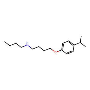 N-butyl-4-(4-propan-2-ylphenoxy)butan-1-amine structure