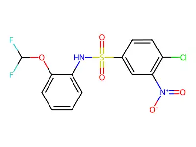 4-Chloro-n-[2-(difluoromethoxy)phenyl]-3-nitrobenzene-1-sulfonamide structure