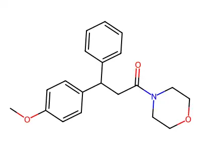 3-(4-Methoxyphenyl)-1-morpholin-4-yl-3-phenylpropan-1-one structure