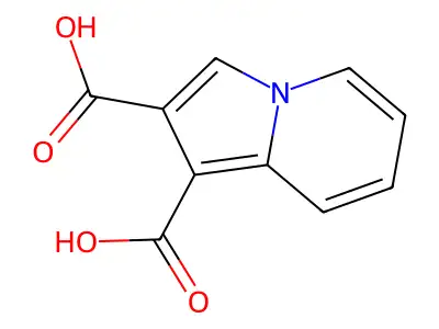 1,2-Indolizinedicarboxylic acid structure