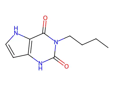 1H-Pyrrolo(2,3-d)pyrimidine-2,4(3H,5H)-dione, 3-butyl- structure