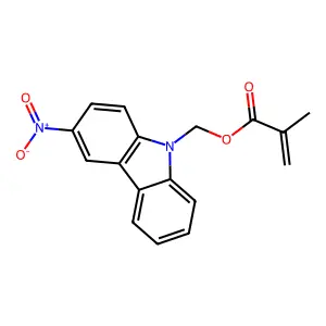 (3-Nitrocarbazol-9-yl)methyl 2-methylprop-2-enoate structure