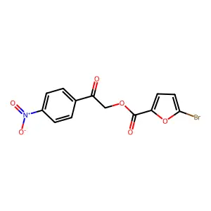 [2-(4-Nitrophenyl)-2-oxoethyl] 5-bromofuran-2-carboxylate structure