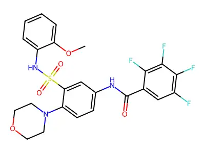 2,3,4,5-tetrafluoro-N-[3-[(2-methoxyphenyl)sulfamoyl]-4-morpholin-4-ylphenyl]benzamide structure