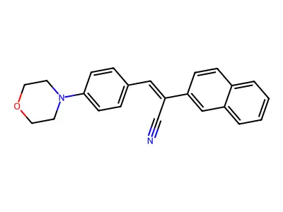 3-(4-Morpholin-4-ylphenyl)-2-naphthalen-2-ylprop-2-enenitrile structure