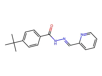4-tert-butyl-N'-[(E)-pyridin-2-ylmethylidene]benzohydrazide structure
