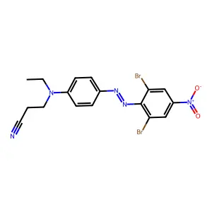 Propanenitrile, 3-[[4-[2-(2,6-dibromo-4-nitrophenyl)diazenyl]phenyl]ethylamino]- structure