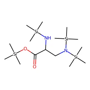 Trimethylsilyl 3-[bis(trimethylsilyl)amino]-2-(trimethylsilylamino)propanoate structure