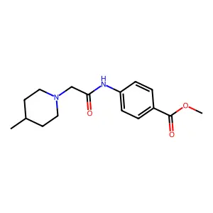 Methyl 4-(2-(4-methylpiperidin-1-yl)acetamido)benzoate structure