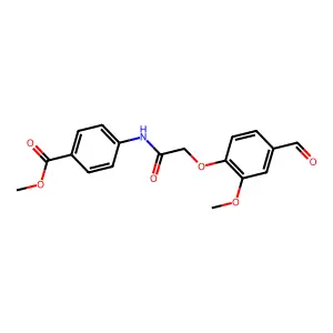 Methyl 4-(2-(4-formyl-2-methoxyphenoxy)acetamido)benzoate structure