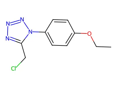 5-(chloromethyl)-1-(4-ethoxyphenyl)-1H-tetrazole structure