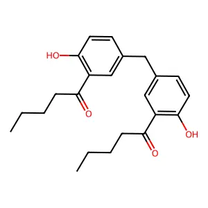 1-Pentanone, 1,1'-[methylenebis(6-hydroxy-3,1-phenylene)]bis- structure