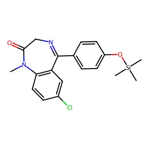 2H-1,4-Benzodiazepin-2-one, 7-chloro-1,3-dihydro-1-methyl-5-[4-[(trimethylsilyl)oxy]phenyl]- structure