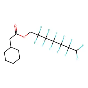2,2,3,3,4,4,5,5,6,6,7,7-Dodecafluoroheptyl 2-cyclohexylacetate structure