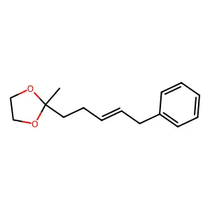 2-Methyl-2-(5-phenyl-3-pentenyl)-1,3-dioxolane structure