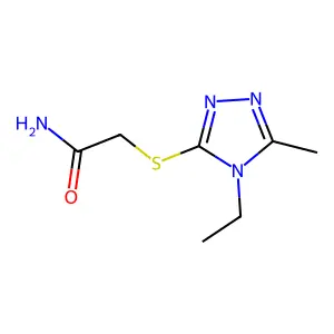 2-[(4-Ethyl-5-methyl-1,2,4-triazol-3-yl)sulfanyl]acetamide structure