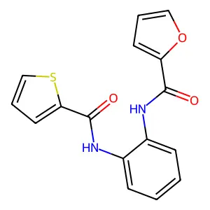 N-[2-(thiophene-2-carbonylamino)phenyl]furan-2-carboxamide structure
