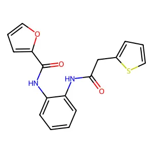 N-{2-[(thiophen-2-ylacetyl)amino]phenyl}furan-2-carboxamide structure