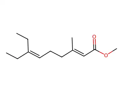 2,6-Nonadienoic acid, 7-ethyl-3-methyl-, methyl ester, (E)- structure