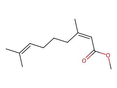 2,7-Nonadienoic acid, 3,8-dimethyl-, methyl ester, (Z)- structure