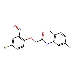 2-(4-bromo-2-formylphenoxy)-N-(2,5-dimethylphenyl)acetamide structure