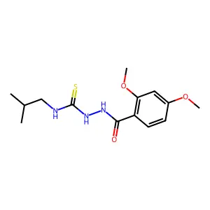 1-[(2,4-Dimethoxybenzoyl)amino]-3-(2-methylpropyl)thiourea structure