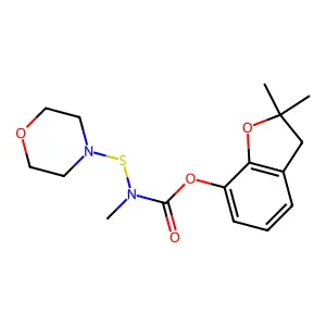2,3-Dihydro-2,2-dimethyl-7-benzofuranyl methyl(4-morpholinylthio)carbamate structure