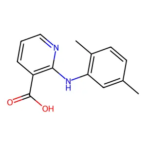 3-Pyridinecarboxylic acid, 2-[(2,5-dimethylphenyl)amino]- structure