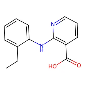 3-Pyridinecarboxylic acid, 2-[(2-ethylphenyl)amino]- structure