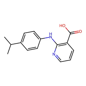 3-Pyridinecarboxylic acid, 2-[[4-(1-methylethyl)phenyl]amino]- structure