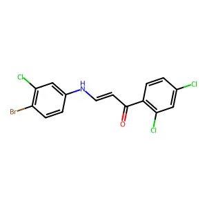 3-(4-Bromo-3-chloroanilino)-1-(2,4-dichlorophenyl)prop-2-en-1-one structure