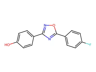 4-(5-(4-Fluorophenyl)-1,2,4-oxadiazol-3-yl)phenol structure