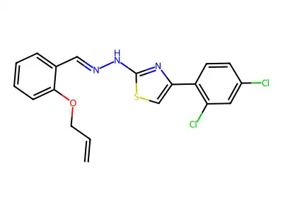 2-(2-Propen-1-yloxy)benzaldehyde 2-[4-(2,4-dichlorophenyl)-2-thiazolyl]hydrazone structure