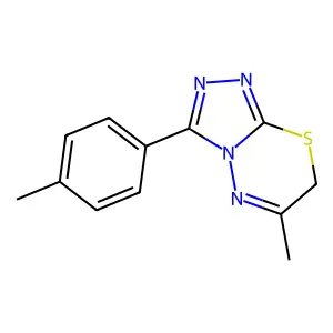 6-Methyl-3-(4-methylphenyl)-7H-1,2,4-triazolo(3,4-b)(1,3,4)thiadiazine structure