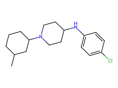 N-(4-chlorophenyl)-1-(3-methylcyclohexyl)piperidin-4-amine structure