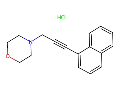 4-(3-Naphthalen-1-ylprop-2-ynyl)morpholine;hydrochloride structure