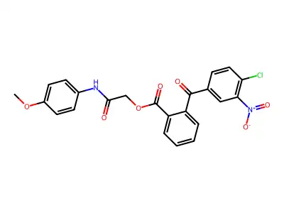 [2-(4-Methoxyanilino)-2-oxoethyl] 2-(4-chloro-3-nitrobenzoyl)benzoate structure