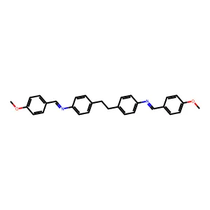Benzenamine, 4,4'-(1,2-ethanediyl)bis(N-((4-methoxyphenyl)methylene)- structure