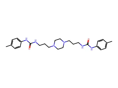 Urea, N,N''-(1,4-piperazinediyldi-3,1-propanediyl)bis(N'-(4-methylphenyl)- structure