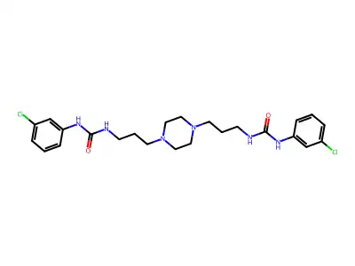 Urea, N,N''-(1,4-piperazinediyldi-3,1-propanediyl)bis(N'-(3-chlorophenyl)- structure