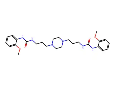 Urea, N,N''-(1,4-piperazinediyldi-3,1-propanediyl)bis(N'-(2-methoxyphenyl)- structure